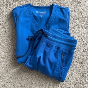 Set of royal blue scrubs